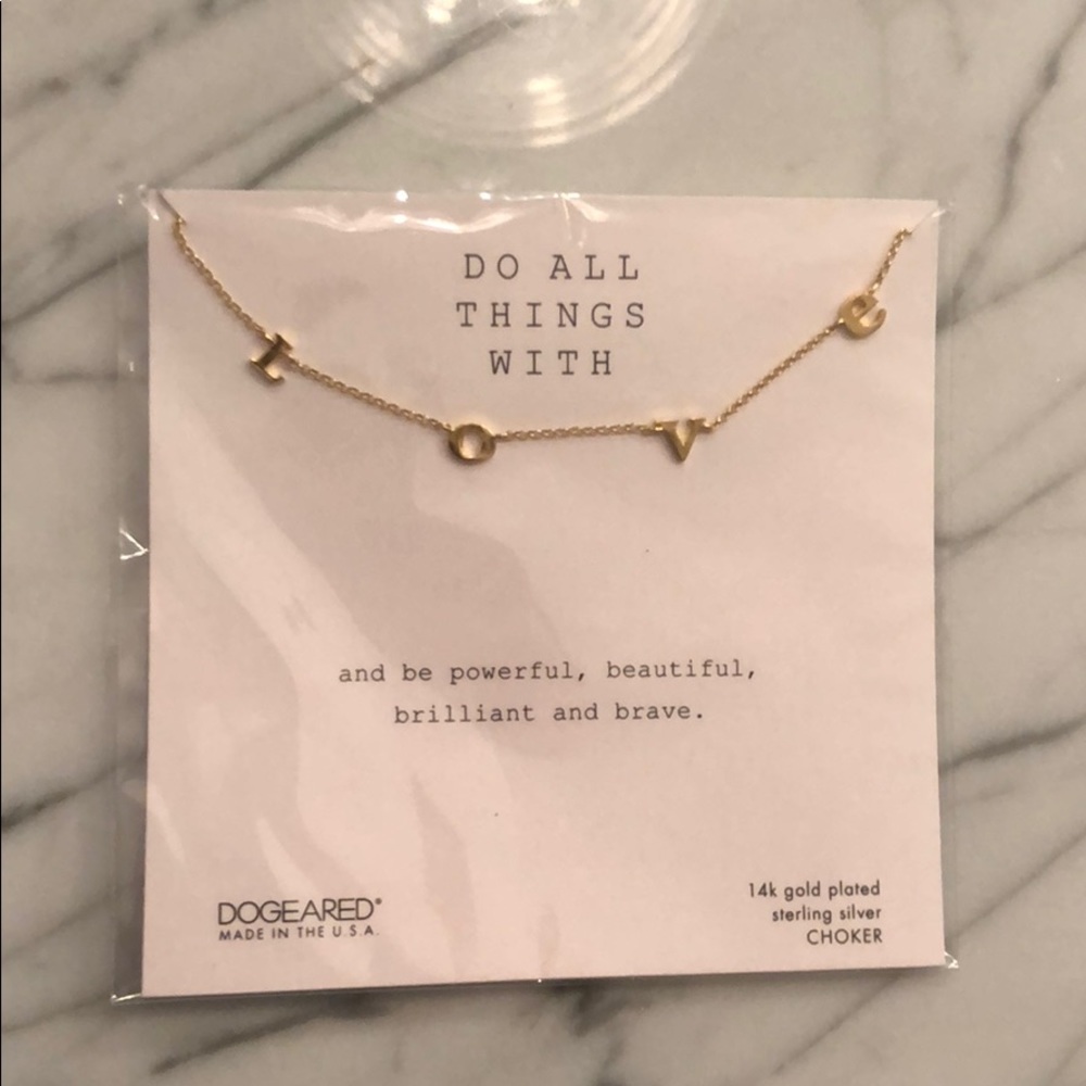 Dogeared love necklace